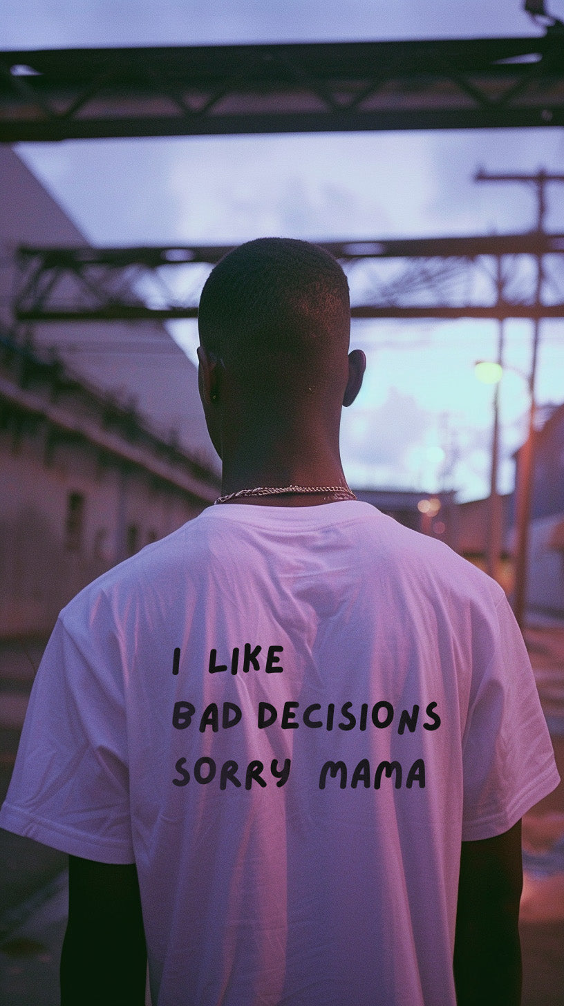 Graphic T-Shirt Bad Decisions White