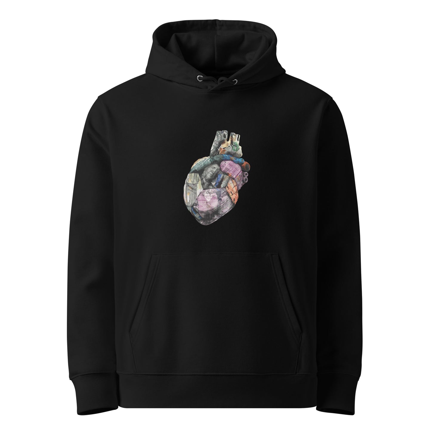 Graphic Hoodie Schwarz - Cash Heart