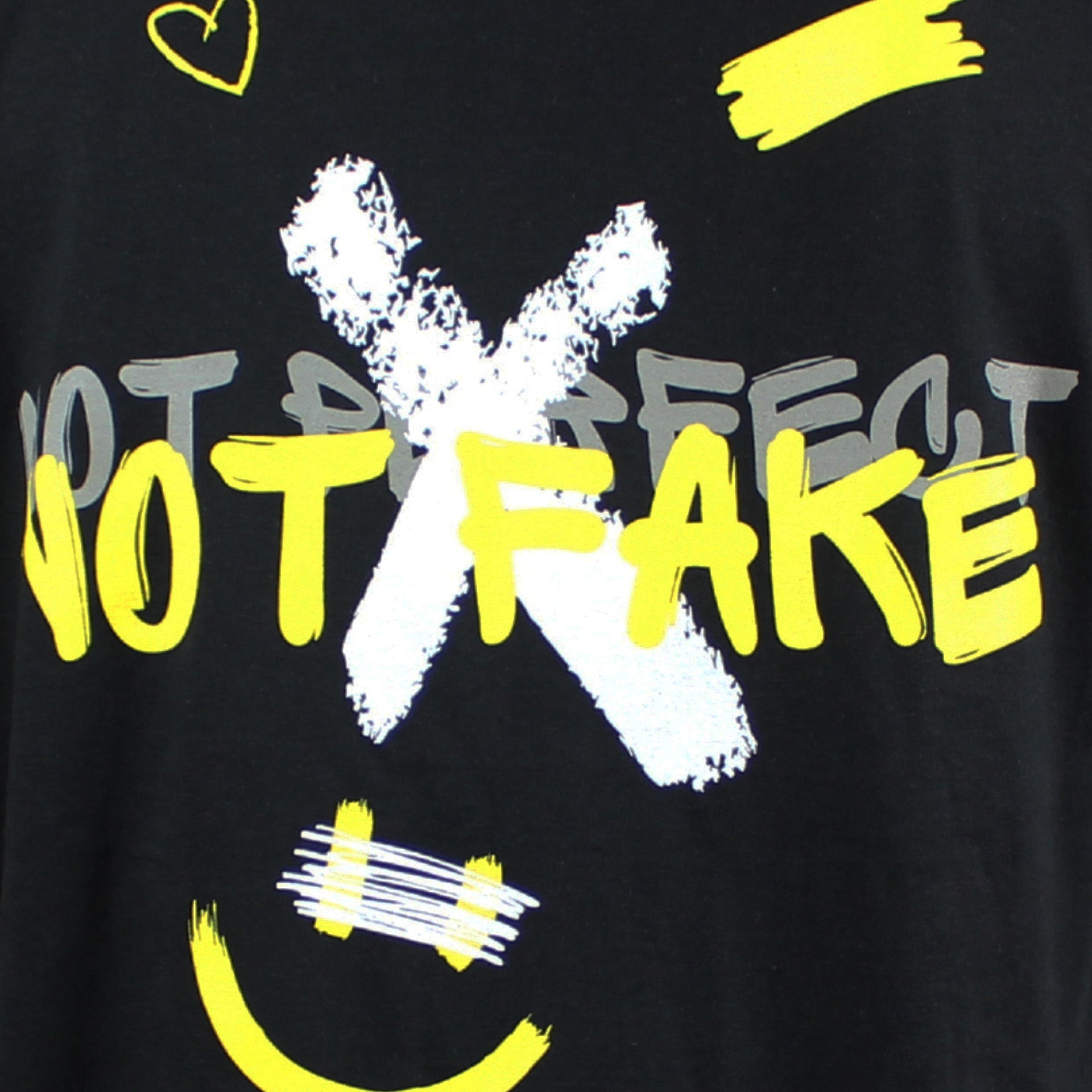 Not Perfect - Not Fake Rücken Motiv für Oversized Tee von Ruptown Streetwaer